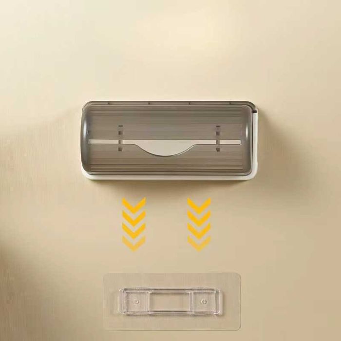 Dispenser pentru saci gunoi, autoadeziv detasabil