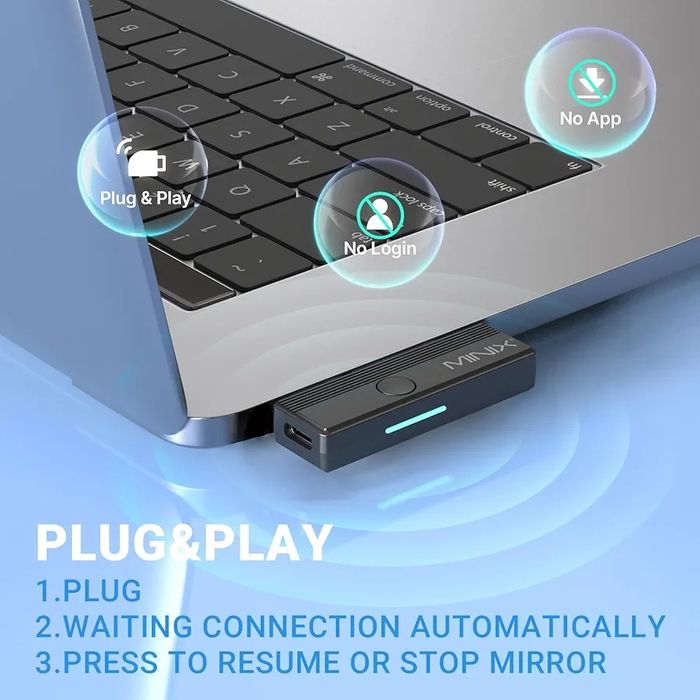 Adaptor wireless usb c la hdmi 1080p 60Hz Minix C1 Plus