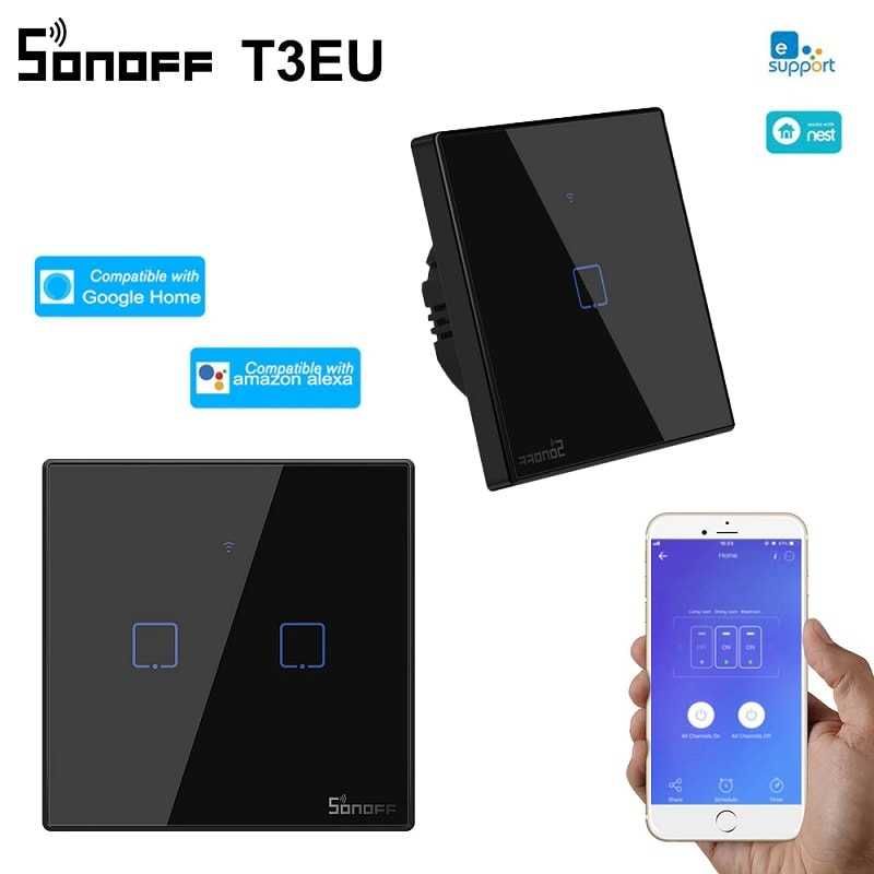 SONOFF TX – T3 Wi-Fi елегантен и луксозен смарт ключ + RF 433Mhz