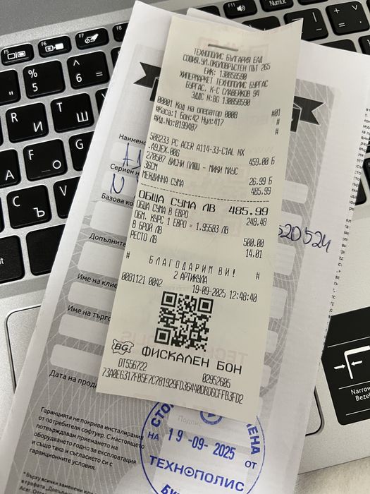 Лаптоп Acer, чисто нов !