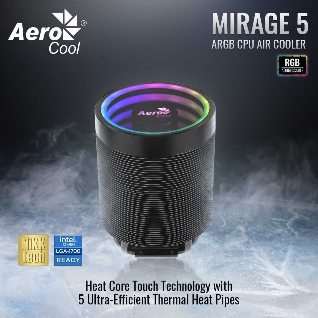 Башенный кулер для ЦП ПК AeroCool Mirage 5