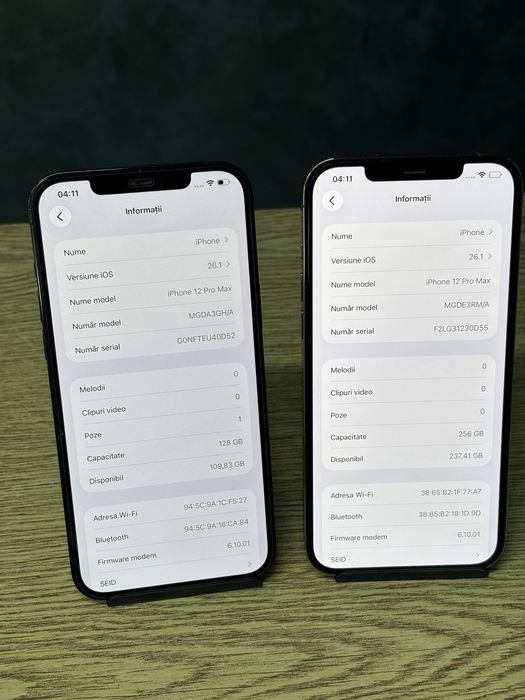 Iphone 12 Pro Max, memorie internă 128gb/256gb