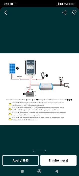 Regulator/Controler Solar EPEVER, Model 30A MPPT, 12V 24V