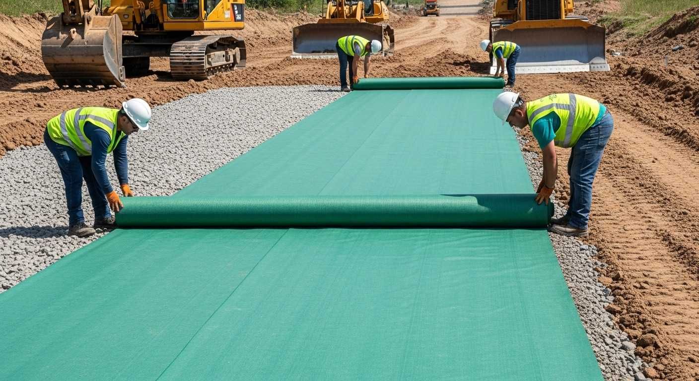 Geotekstil, dornit, geopolotno yo'llar, drenaj - 3500 so'm/m2