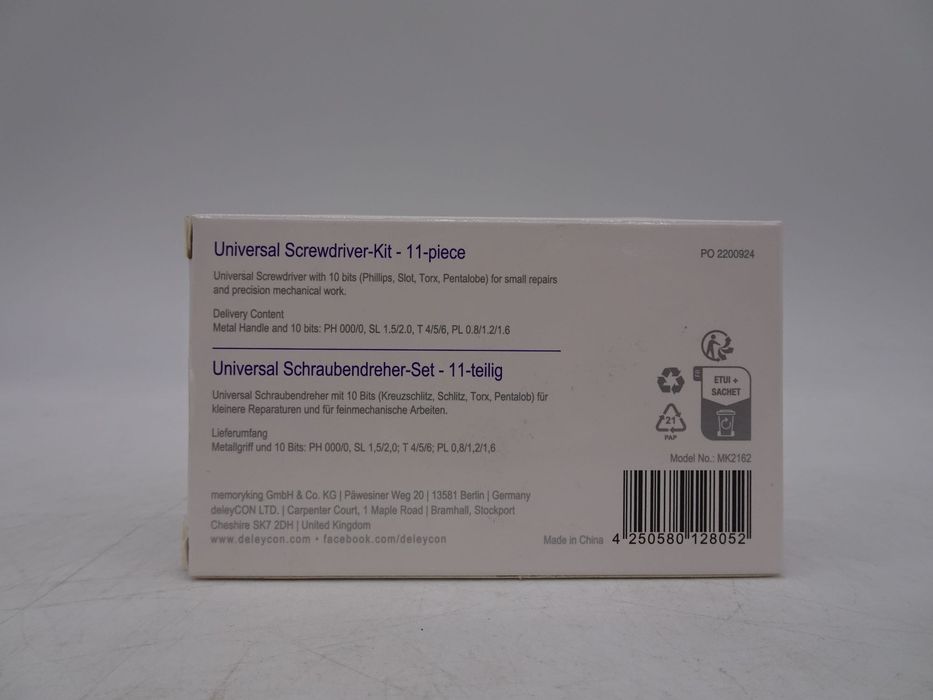 Set de șurubelnițe deleyCON 11 piese biți magnetice pentru șurubelnițe