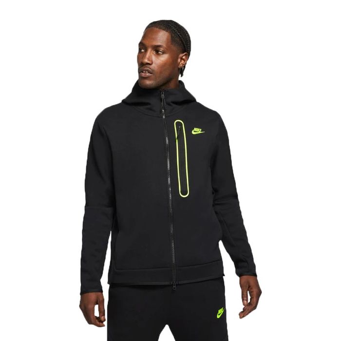 Nike tech fleece black and green M