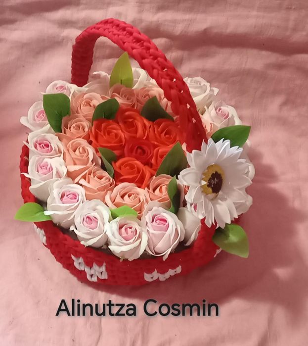 Aranjamente florale flori de săpun trandafiri