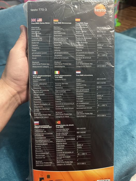 Clamp-Metru TESTO 770-3 True RMS – Nou, Sigilat