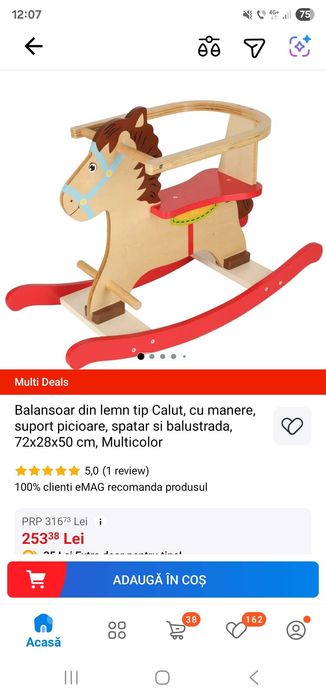Oferta jucarie balansoar tip calut