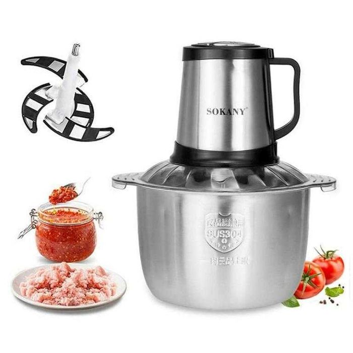 Блендер,Чопър,Месомелачка 3в1 Sokany ChopMaX 5 литра