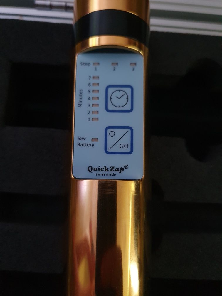 Dispozitiv medical Powertube Quickzap Gold. Placat cu aur 24K