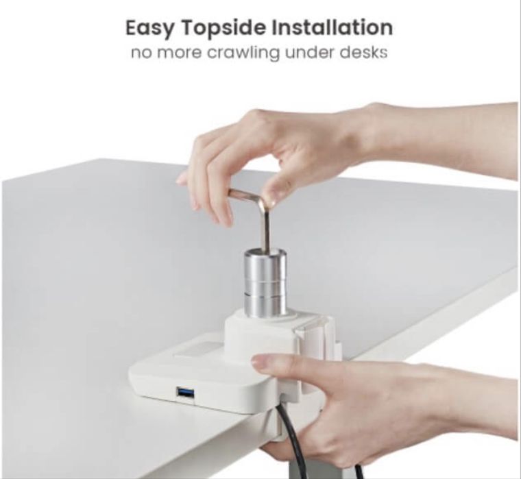 Suport monitor de birou, 17- 49 inch, max 20kg, alb