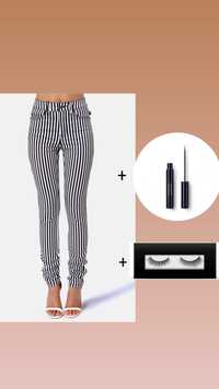 NYC Zebra blugi skinny+eyeliner&gene