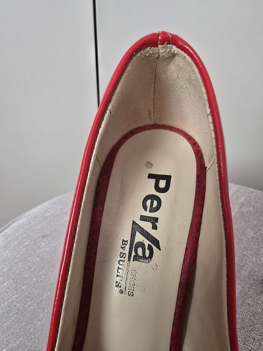Червени обувки на висок ток PERLA BY SULI'S