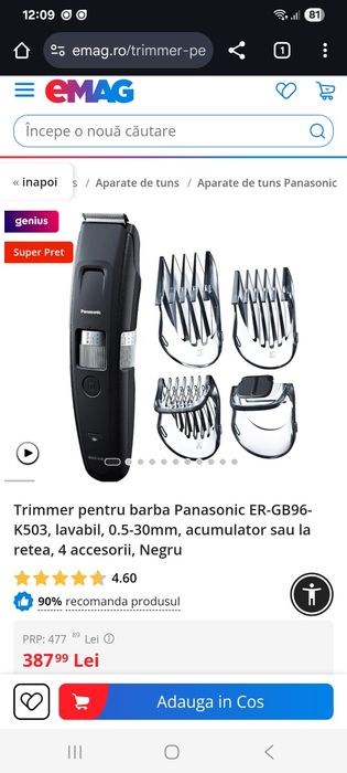 Beard trimmer Panasonic ER-GB96