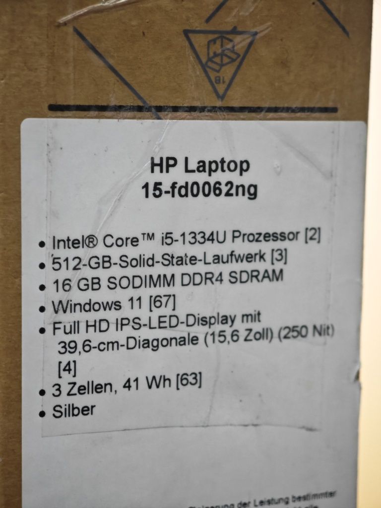Laptop HP 15-fd0062ng