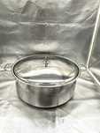 Cratita inox 20L fund triplu + capac metalic etans