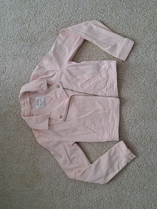 Geaca blugi roz hm marimea 146 152 pentru 11 - 12 ani