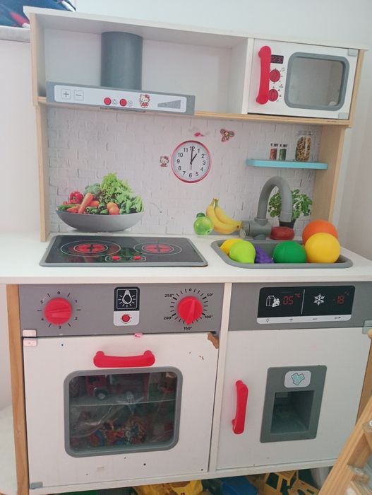 Bucatarie copii cu lumini si sunete,fructe si legjme