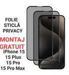 Folie Privacy - Sticla Full iPhone XS , XR , 11 , 12 , 13 , 14 , 15 16
