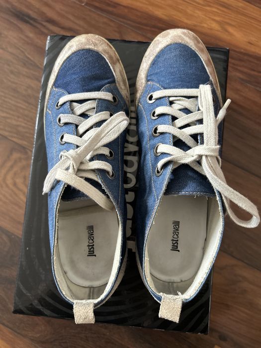 Дънкови Кецове Just Cavalli с леопардов елемент