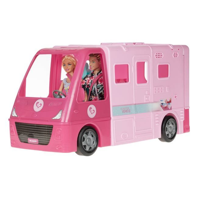 Барби и Кен с кемпер и колело