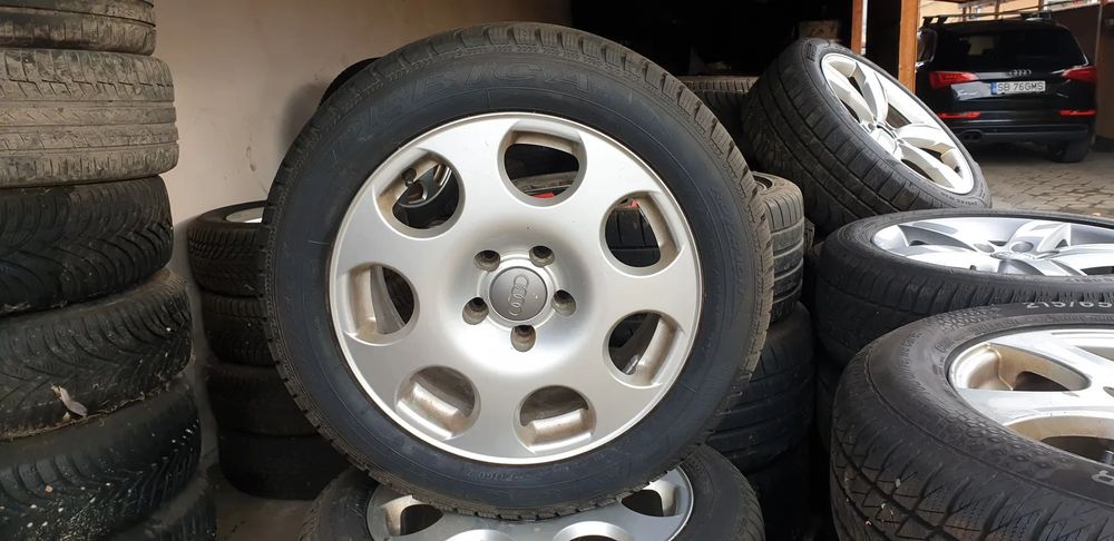 Jante AUDI 5X112 +Anvelope M+S  DEBICA 205 55 16  2022