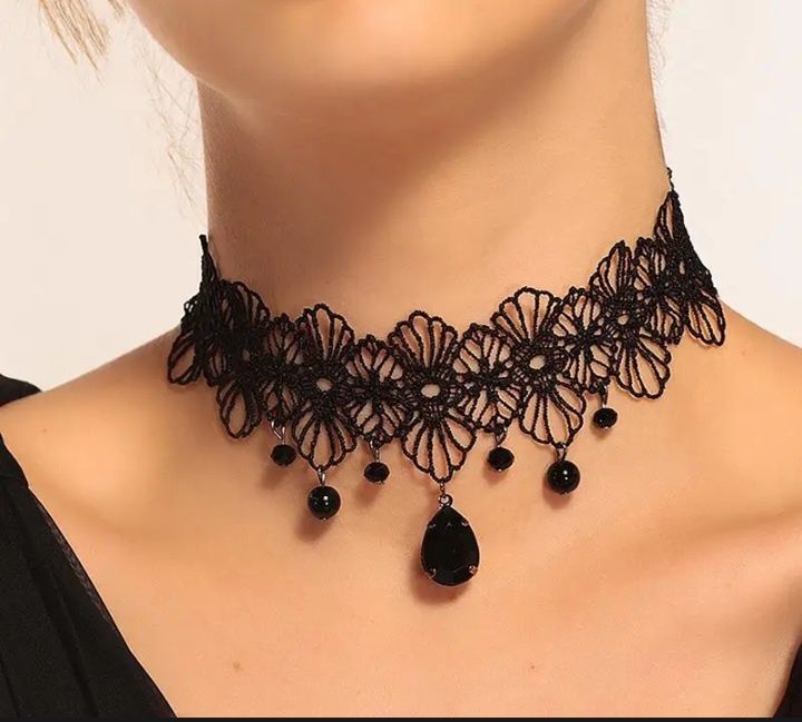 5 видов колье-чокеров и крупная стильная цепь 2 цвета..