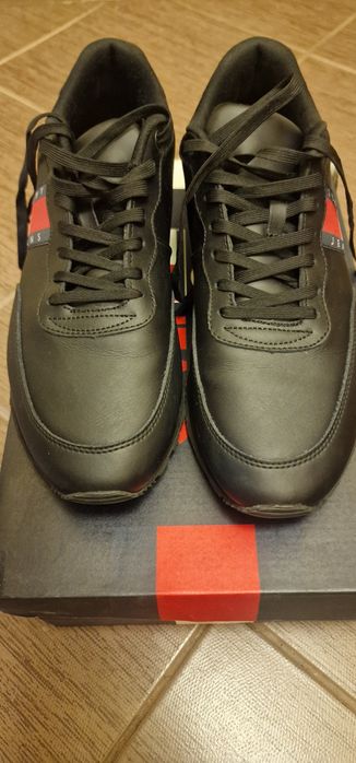 Pantofi sport/sneakersi Tommy Jeans Runner culoare neagra, originali