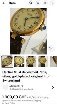 Ceas dama must de Cartier Swiss Made