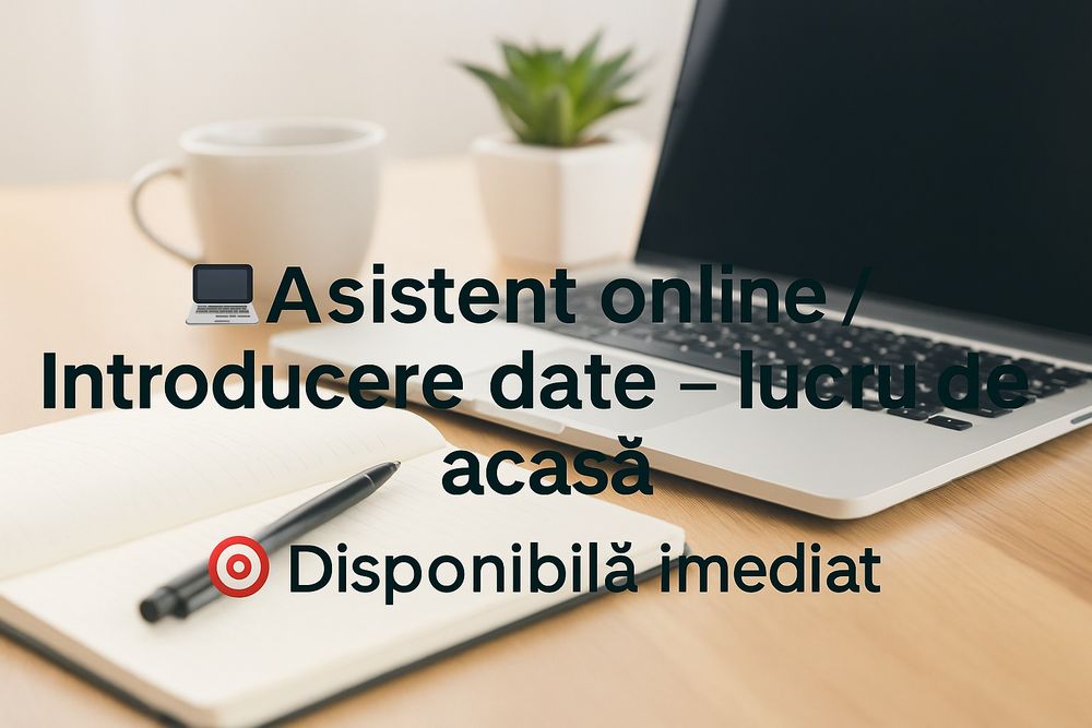 Asistent online / Introducere date și suport în limbi – engleză, român