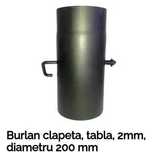 Burlan clapeta, tabla, 2mm, diametru 200 mm