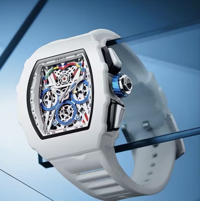 Мъжки часовник - бял