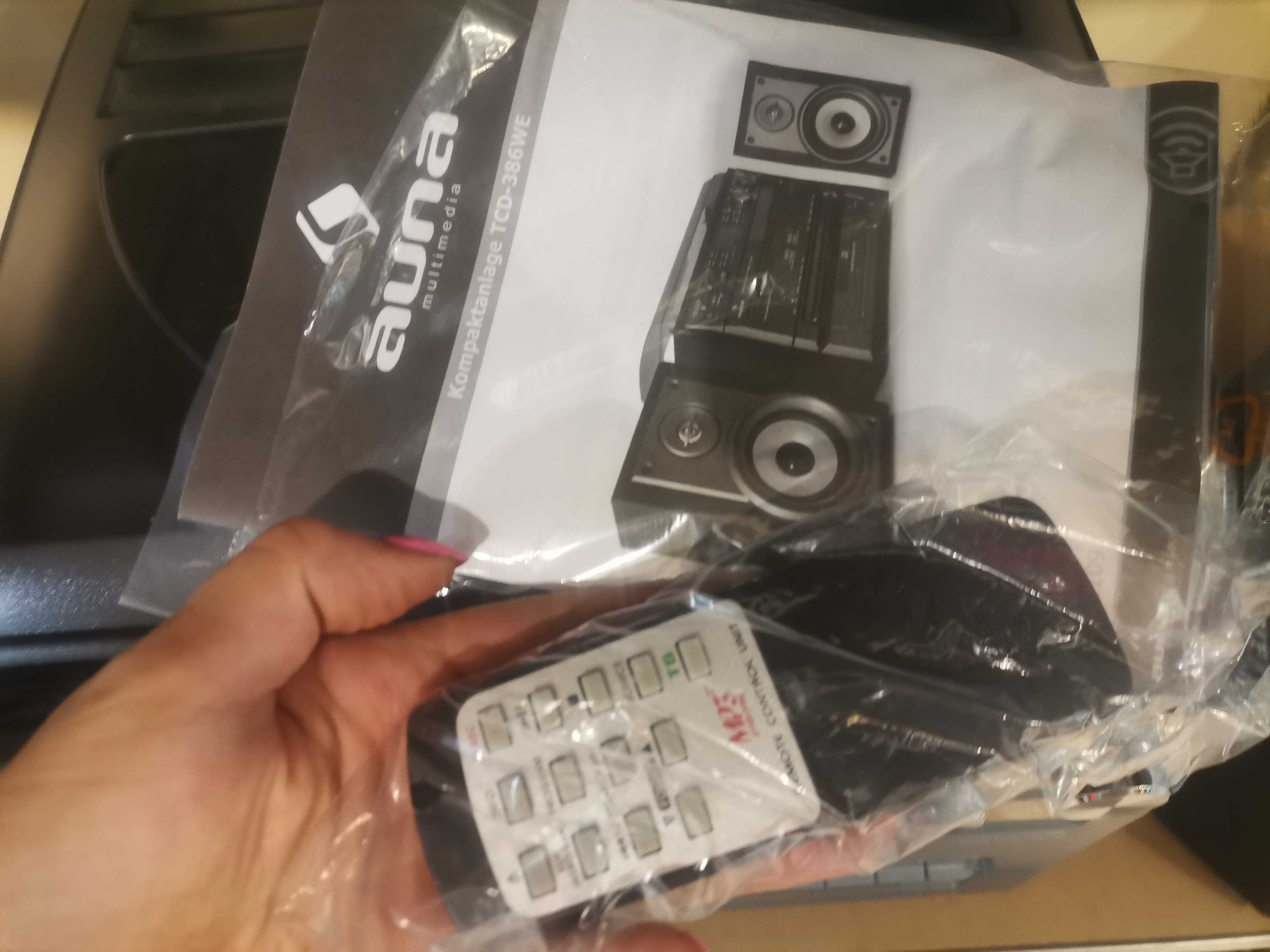 Ретро стерео система с грамофон Auna tcd 386 we