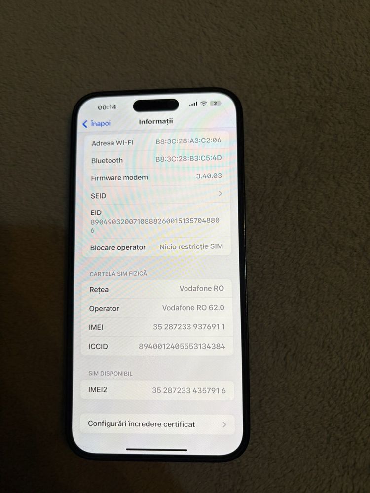 Vand iphone 14 pro max