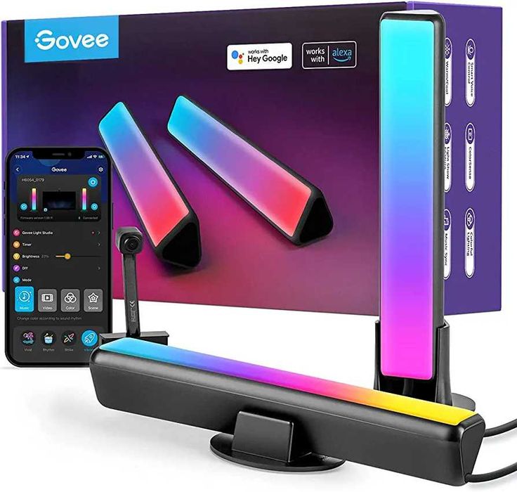 LED Лампи за телевизор Govee Flow Plus Light Bars,2бр с камера