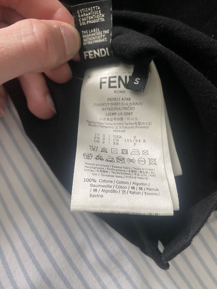 Fendi-black jersey T-shirt
