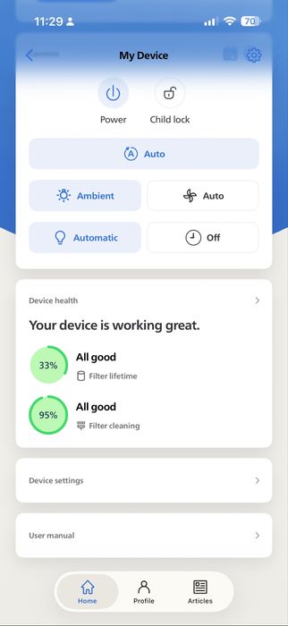 Purificator Philips seria AC4221
