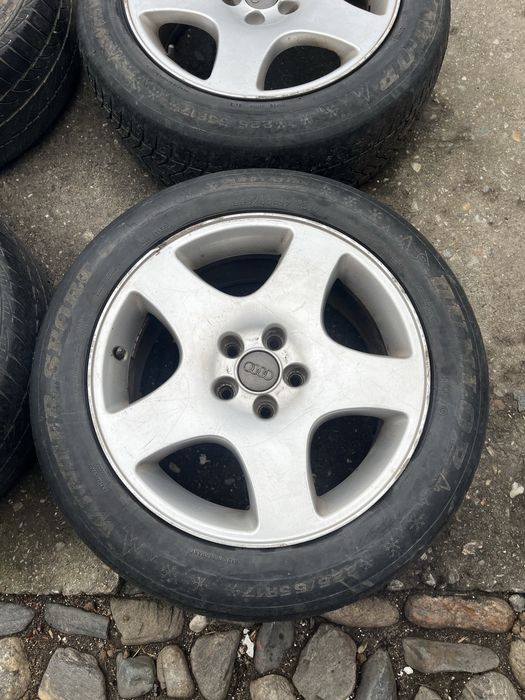 Jante aliaj aluminiu R17 5x112 8J x 17H2 cu anvelope 225/55R17