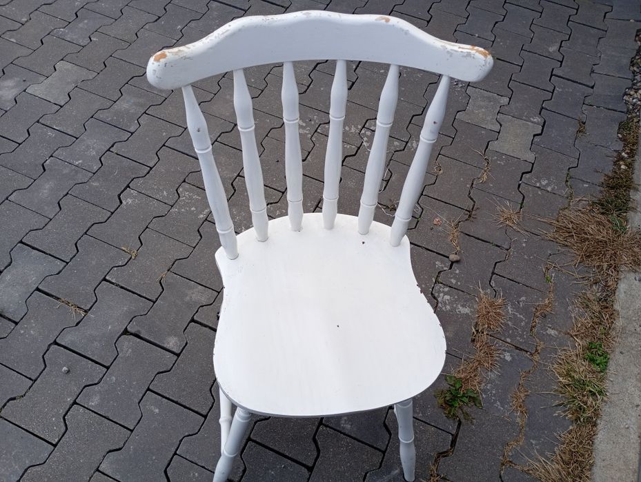 Scaune de bucătărie albe