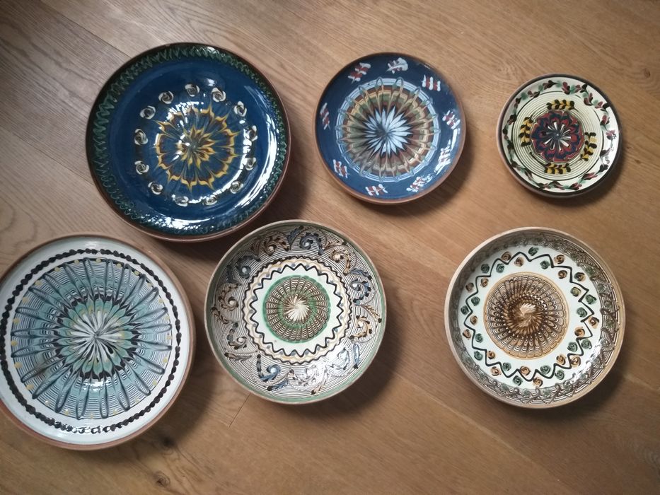 Farfurii lut pictate manual (Horezu)