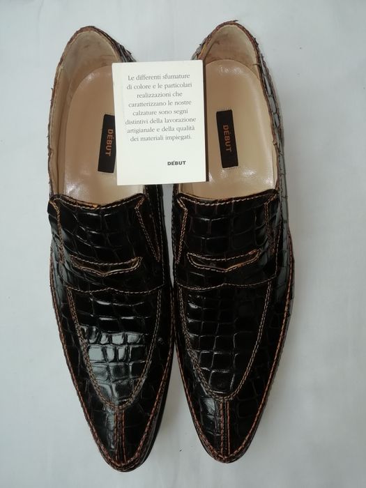 Pantofi piele de crocodil DEBUT nr. 44- noi