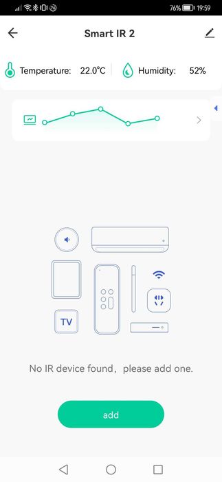 Telecomanda IR Smart Life Tuya cu senzor de Temperatura si Umiditate