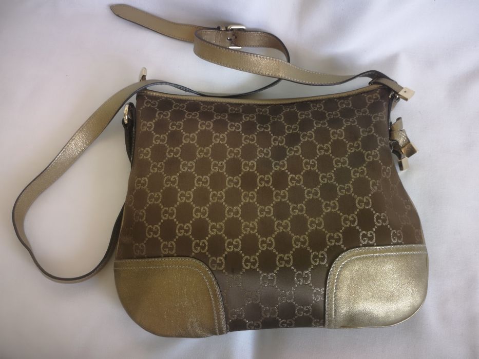 Gucci, чанта естествена кожа и текстил