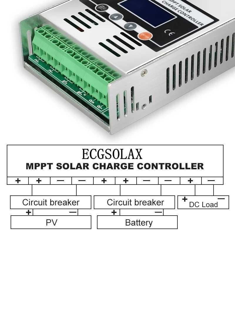 Controler solar ECGSOLAX MPPT 60A 12/24/36/48V detectie automata