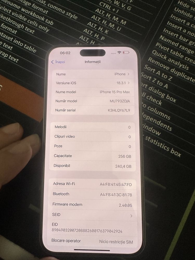 iPhone 15 Pro Max – 256 GB | Natural Titanium | Baterie 92%