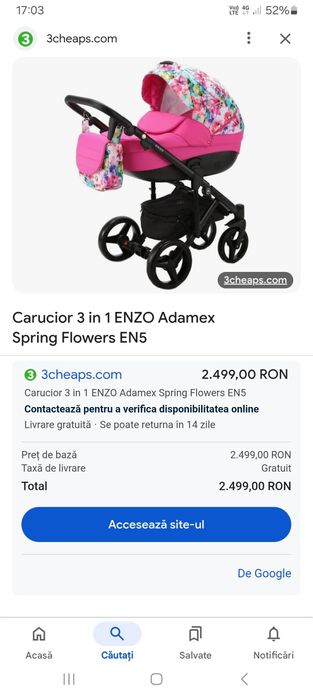 Carucior 3in1 ENZO ADAMEX Spring Flowers