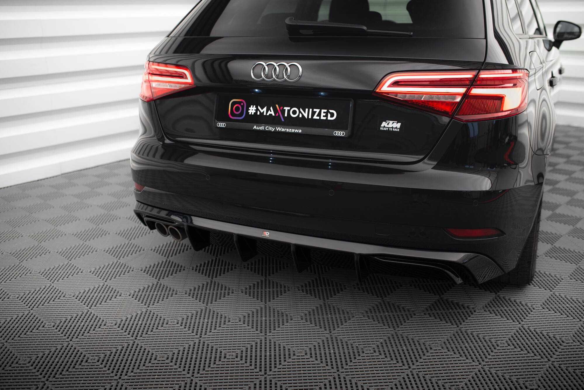 Difuzor bara spate Audi A3 Sportback 8V 2016-2020 v28 - Maxton Design