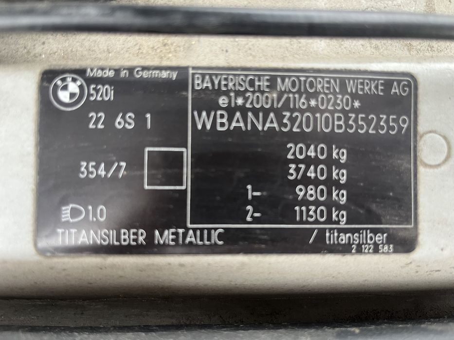 Piese Auto Originale —> BMW Seria 5 E60