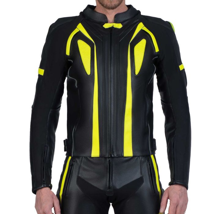 Светлоотразително кожено яке за мотор СКОРПИОН
